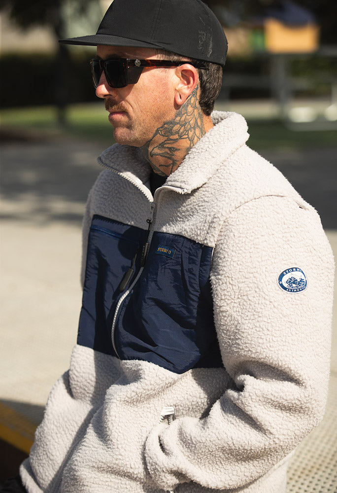 Stormy93 Derwent zip-up Sherpa – Grey – stormy93