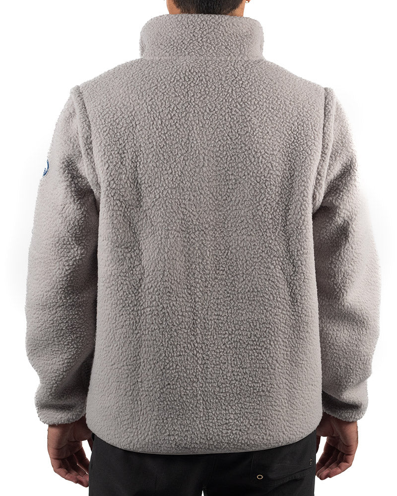 Stormy93 Derwent zip-up Sherpa – Grey – stormy93