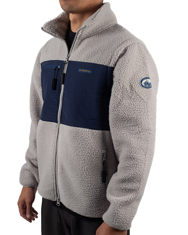 Stormy93 Derwent zip-up Sherpa – Grey – stormy93