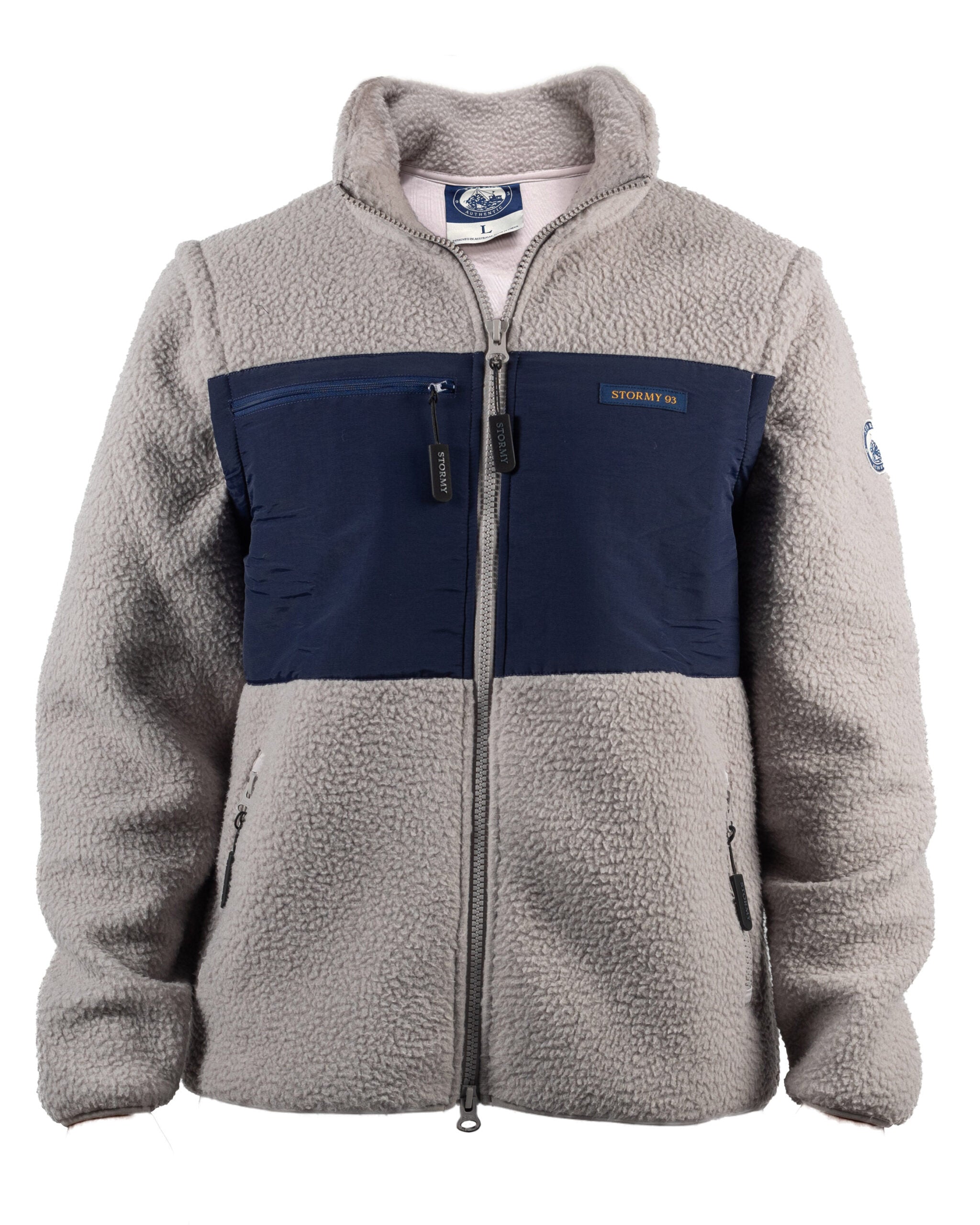 Stormy93 Derwent zip-up Sherpa – Grey – stormy93