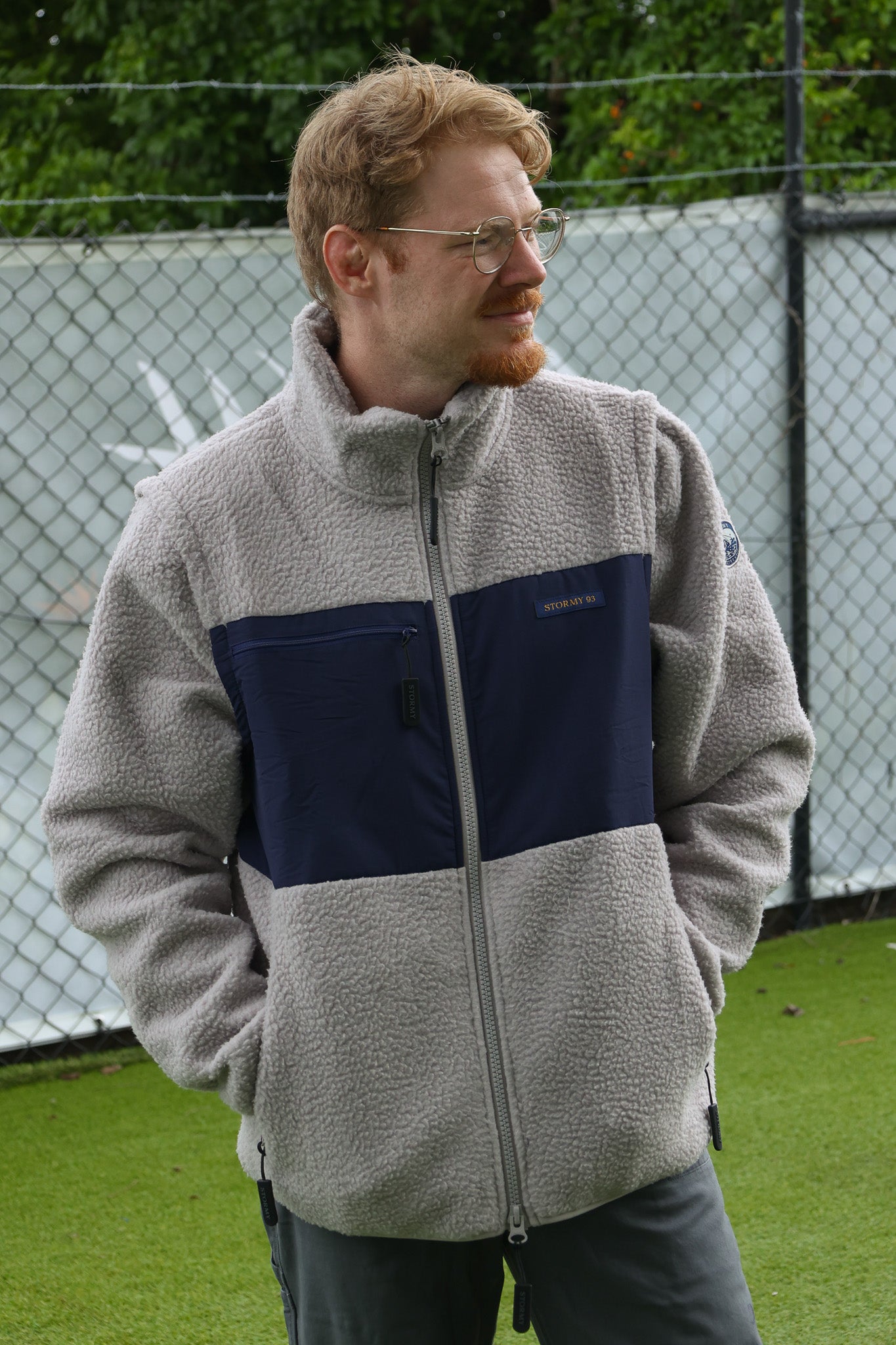 Stormy93 Derwent zip-up Sherpa – Grey – stormy93