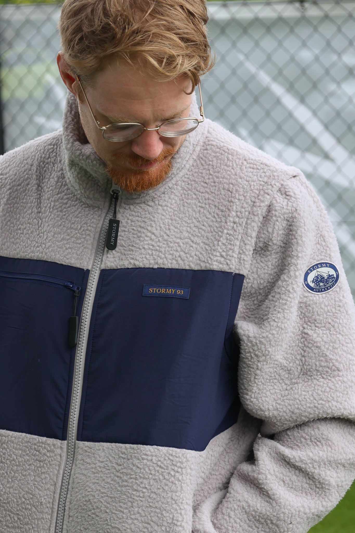 Stormy93 Derwent zip-up Sherpa – Grey – stormy93